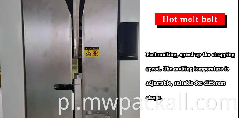 w pełni automatyczna maszyna do spinania palet pionowa maszyna do pakowania taśmą uszczelniającą z boku